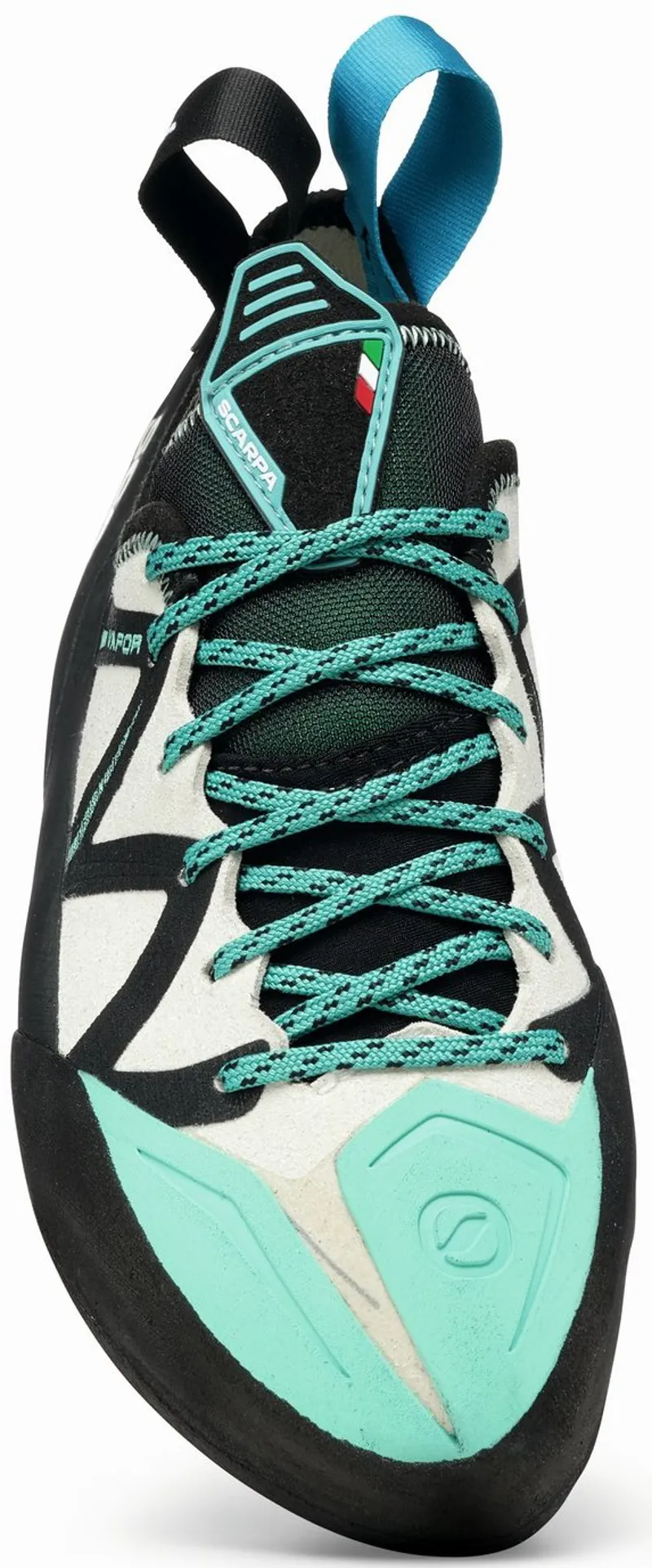 Scarpa Womens Vapour Lace Climbing Shoes - Dust Grey-Aqua-2
